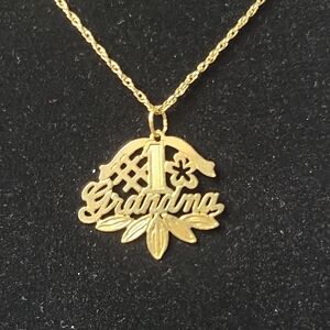 14k Yellow Gold #1 Grandma Necklace